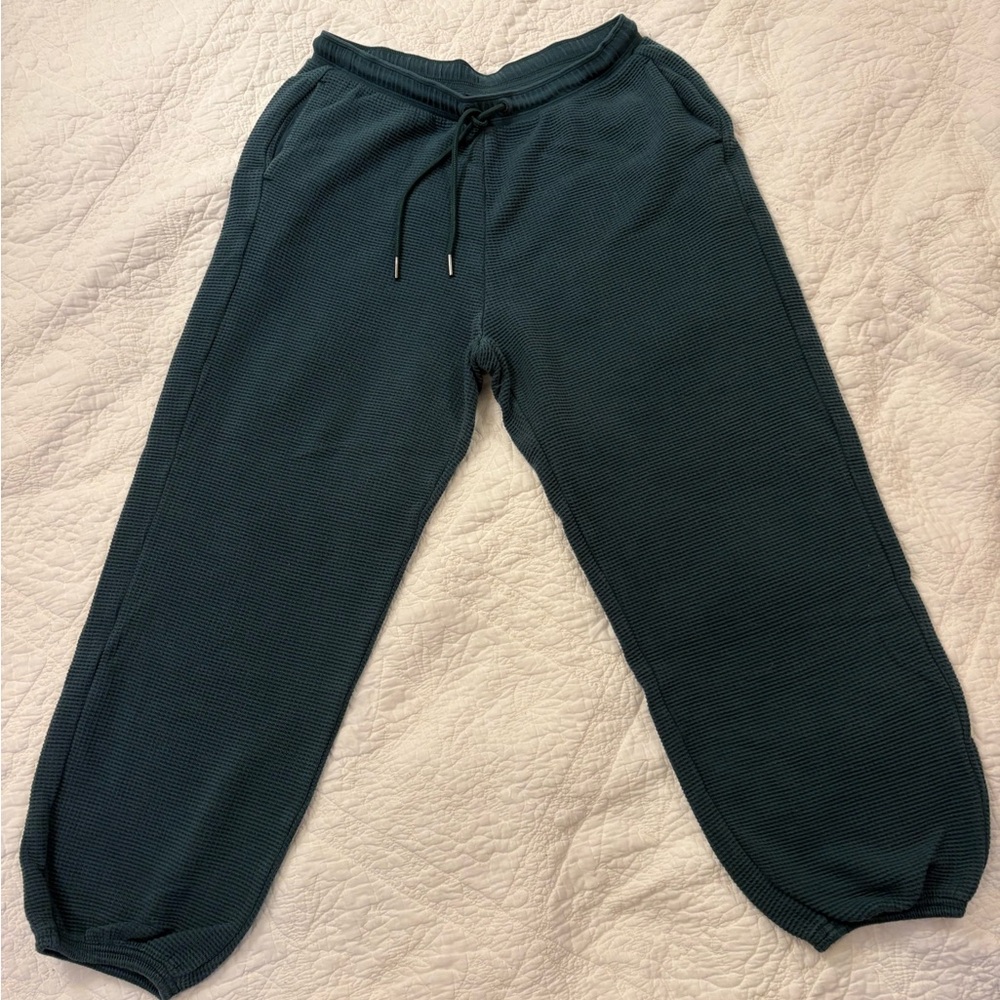 Athleta Tranquil Mid Rise Waffle Jogger Medium Pine